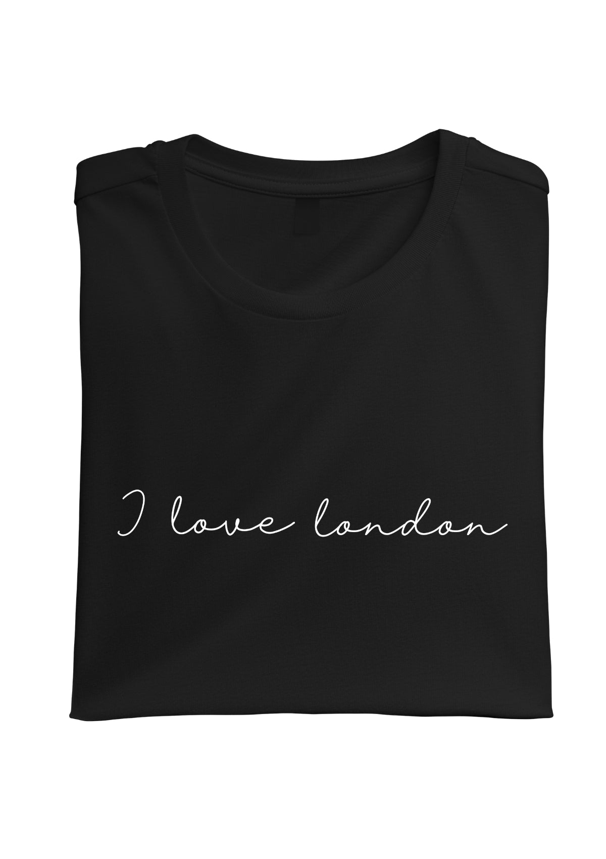 I love london folded black t-shirt
