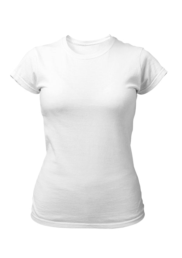 women's short sleeve crew neck white slim fit t-shirt 3D model from the Perfect TShirt Co
