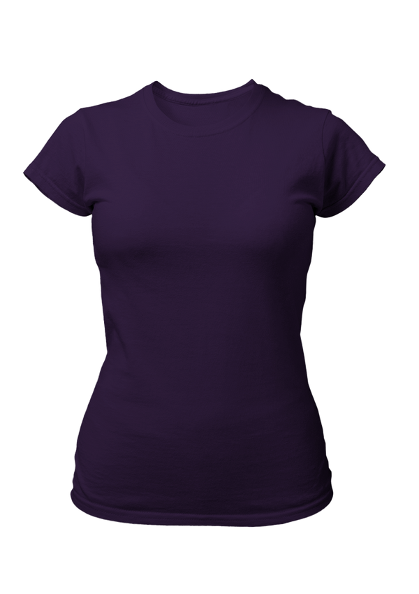 Women's Short Sleeve Crew Neck Cosmic Purple Slim Fit T-Shirt