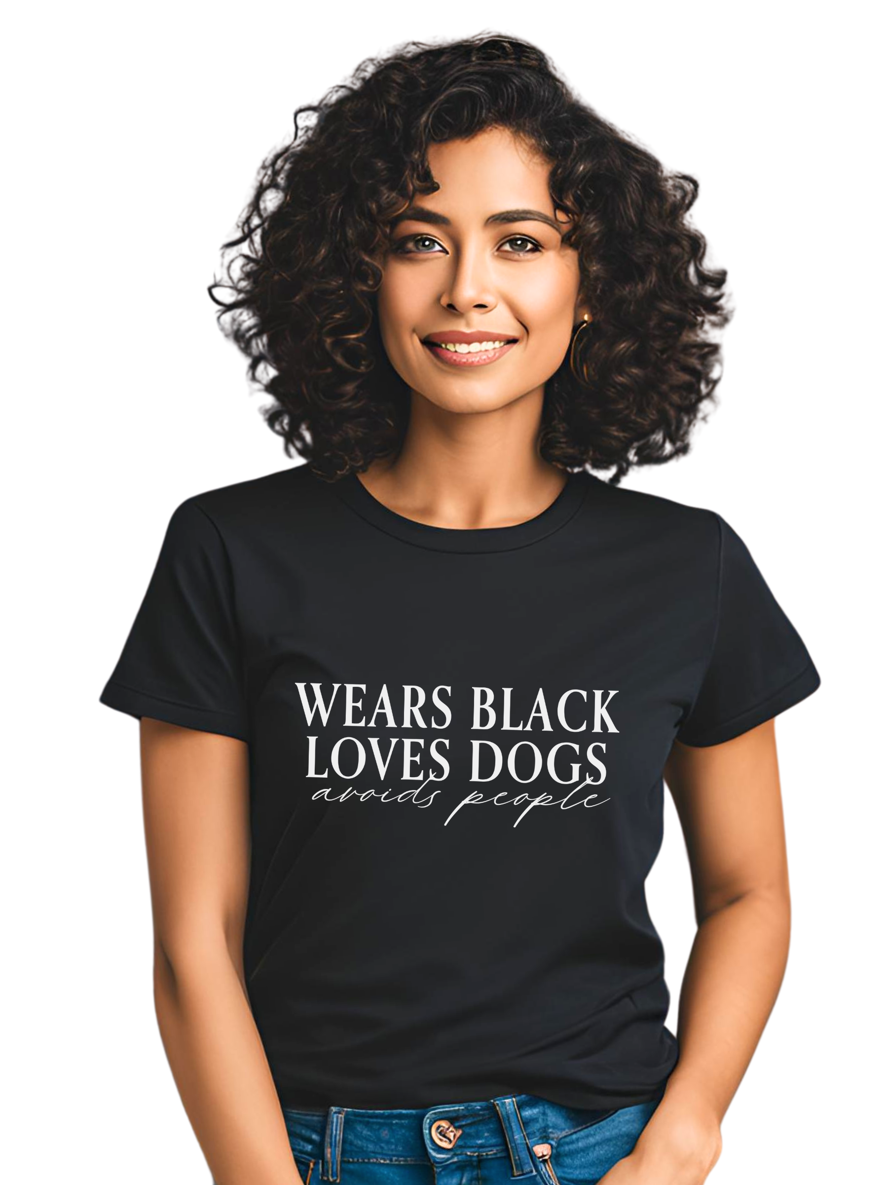 Wears Black Loves Dogs Graphic T-Shirt – Feminine Vibe