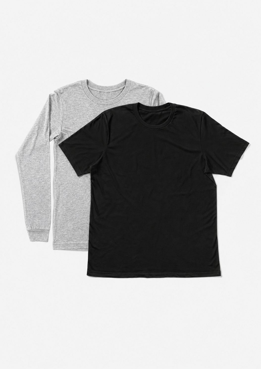 Women’s 2-Pack T-Shirt Bundle | Premium Cotton Short & Long Sleeve Tees