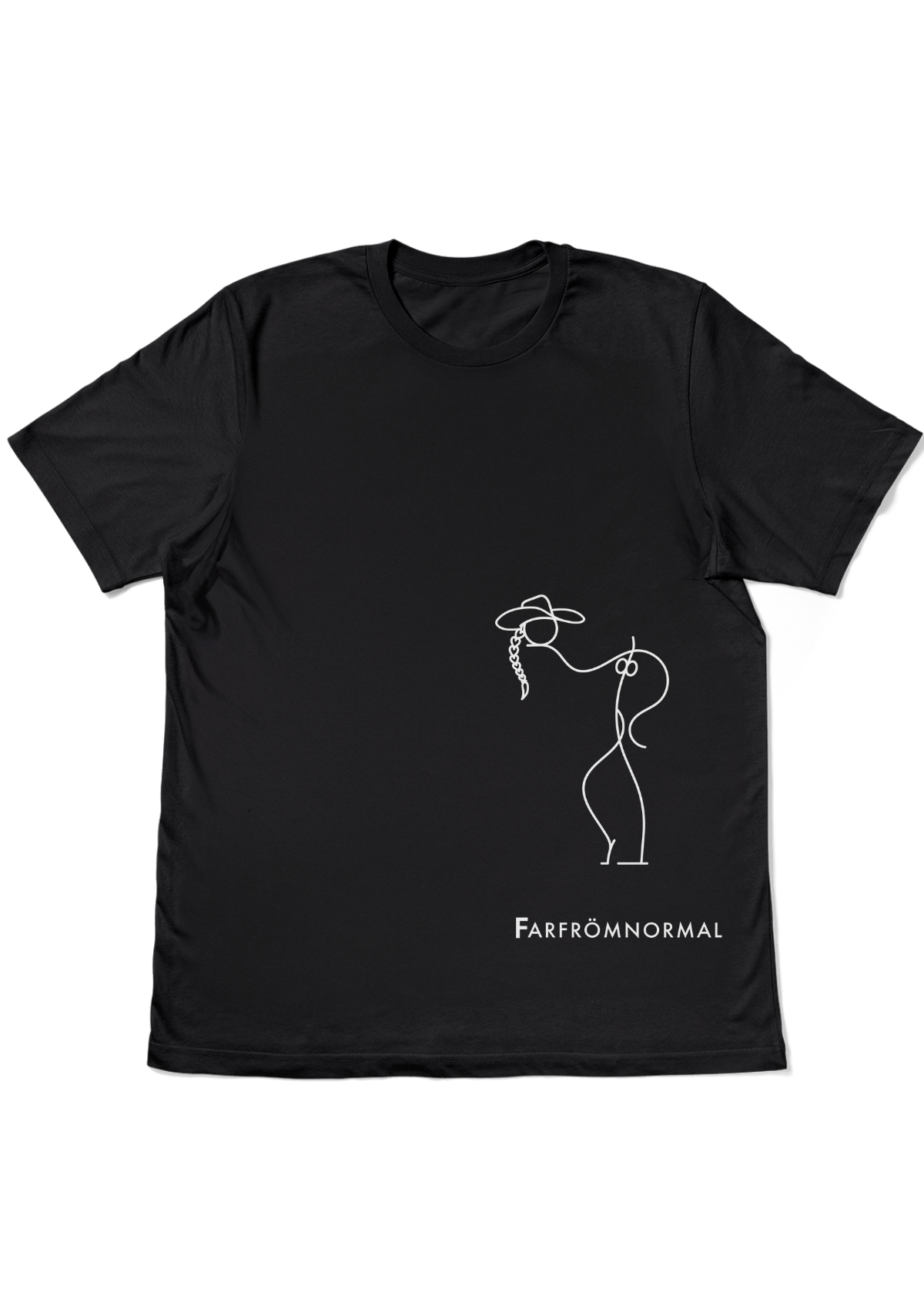 Far From Normal Cowgirl with Braid Black T-Shirt