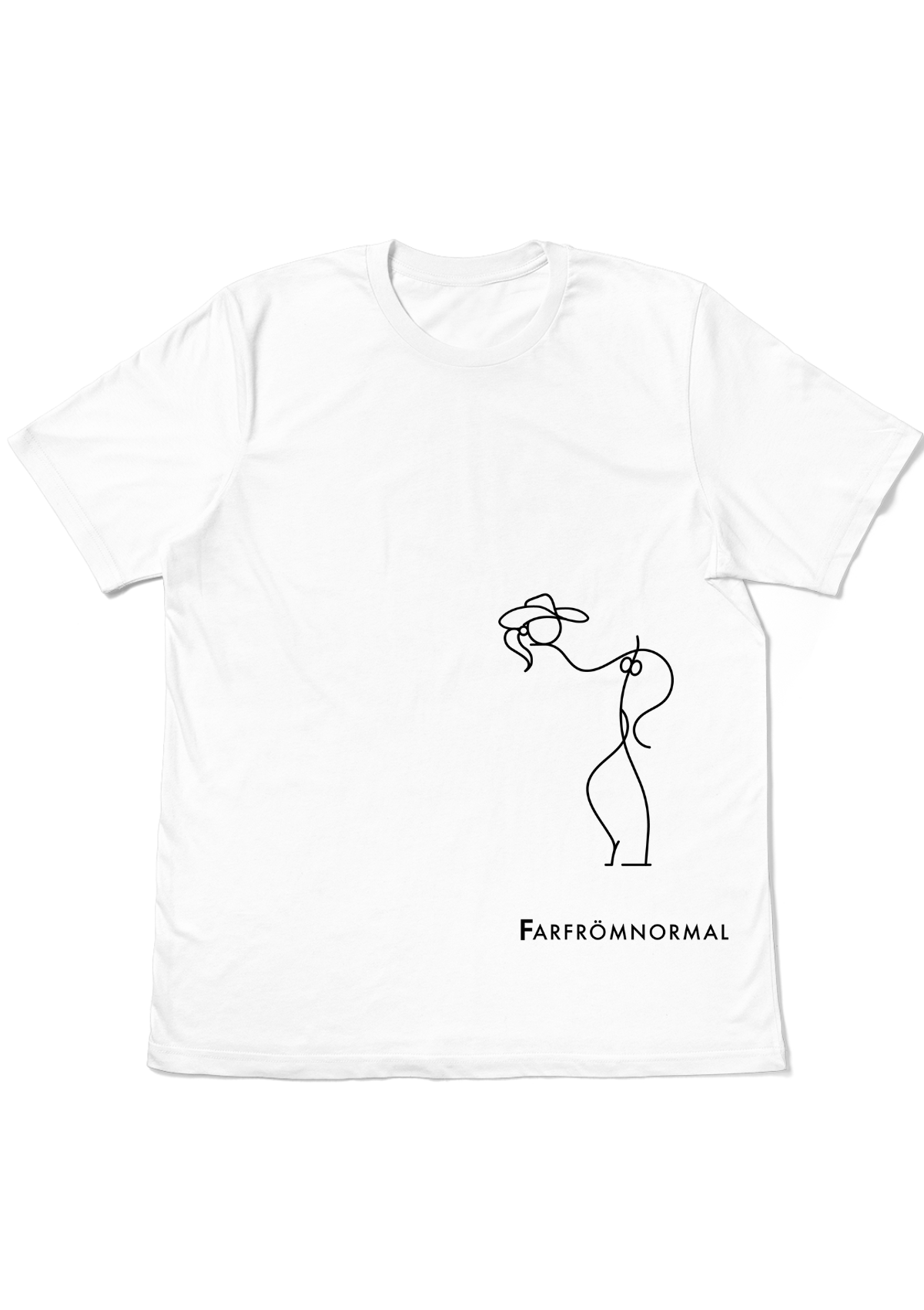 Far From Normal Cowgirl with Pony in White T-Shirt