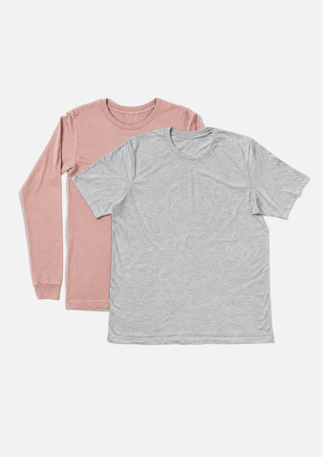 Women’s 2-Pack T-Shirt Bundle | Premium Cotton Short & Long Sleeve Tees