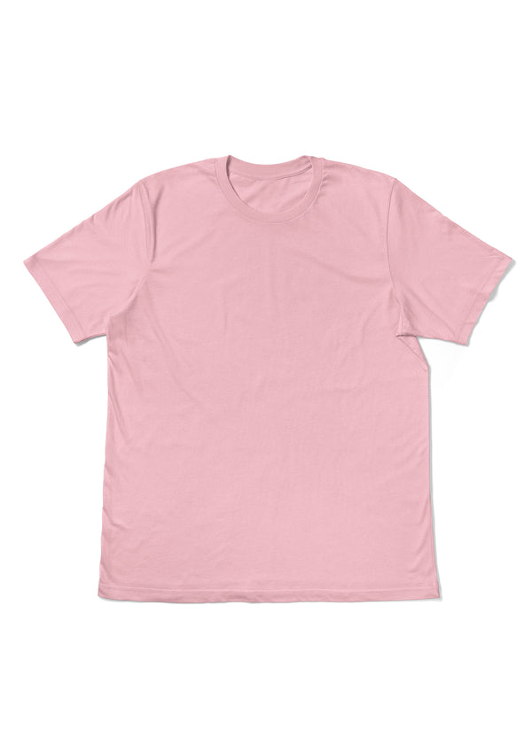 image of men's soft pink t-shirt front view from Perfect TShirt Co