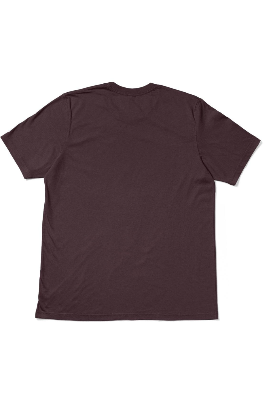 mens burgundy maroon classic fit t-shirt short sleeve crew neck airlume cotton back flat image