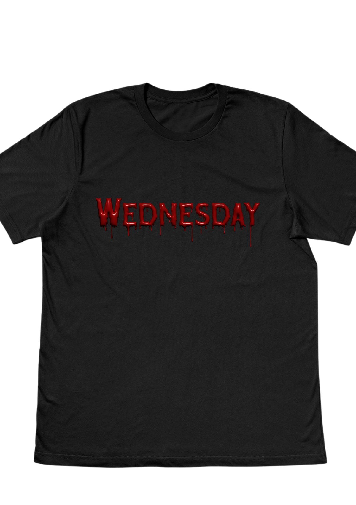 Perfect TShirt – Women’s Boyfriend Tee in Black | “Wednesday” Bleeding 3D Graphic