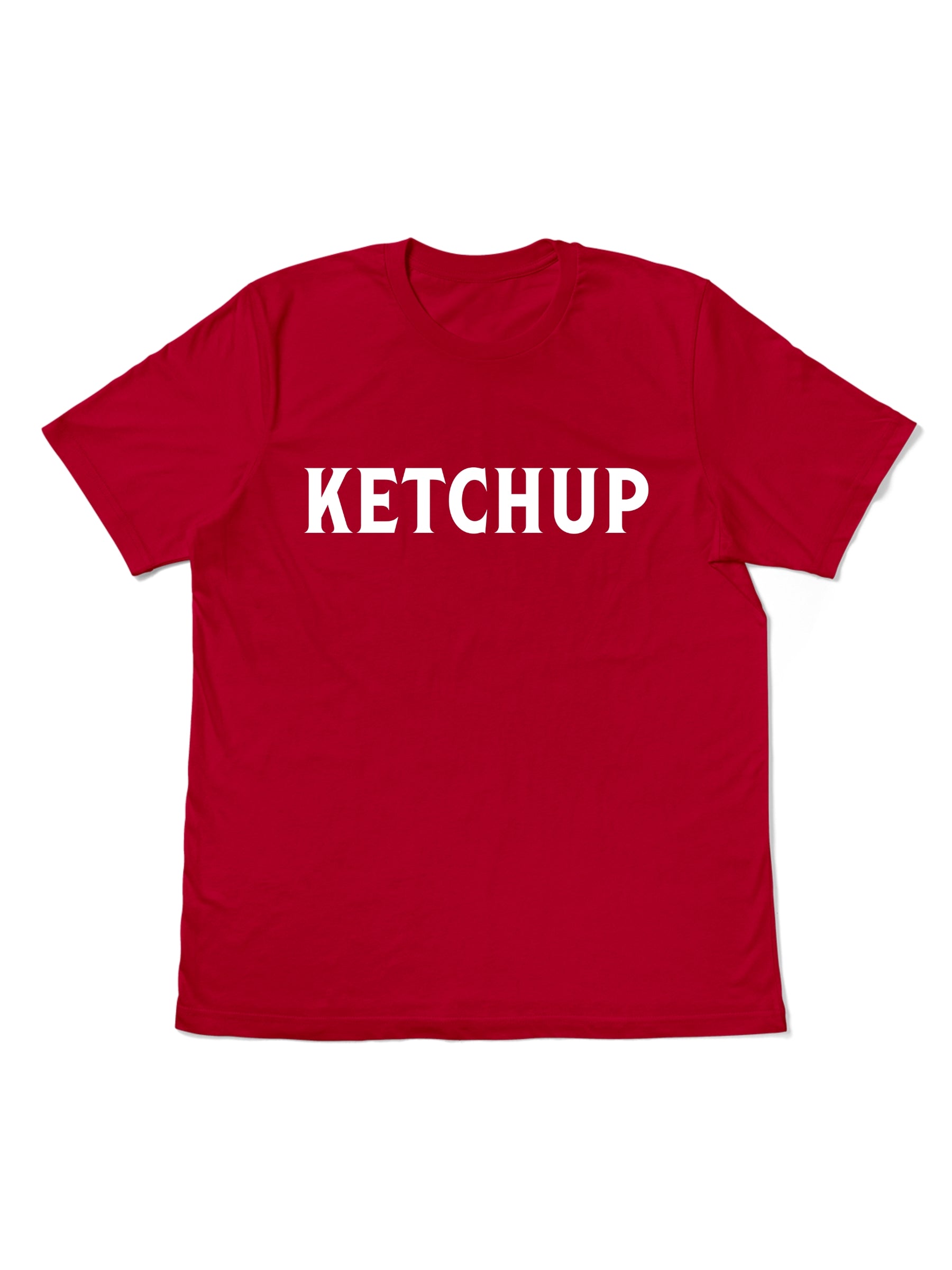 unisex graphic tshirt featuring the graphics Ketchup - flat front view