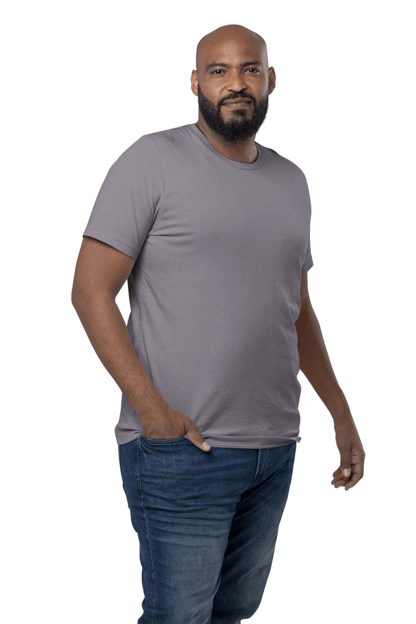 Men's Big & Tall Crew Neck T-Shirt - Gray - Perfect TShirt Co