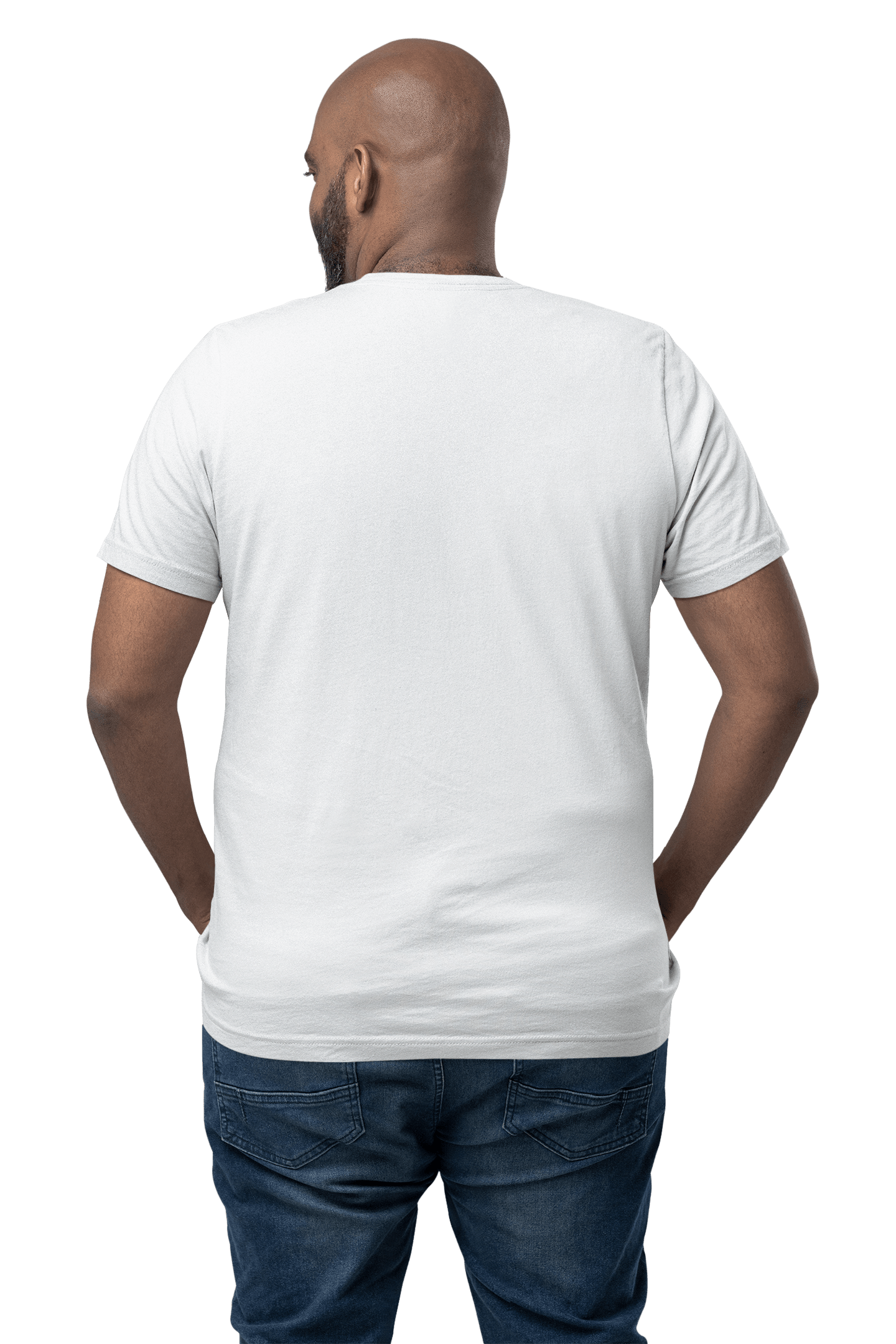 Men's Big & Tall Crew Neck T-Shirt - White - Perfect TShirt Co