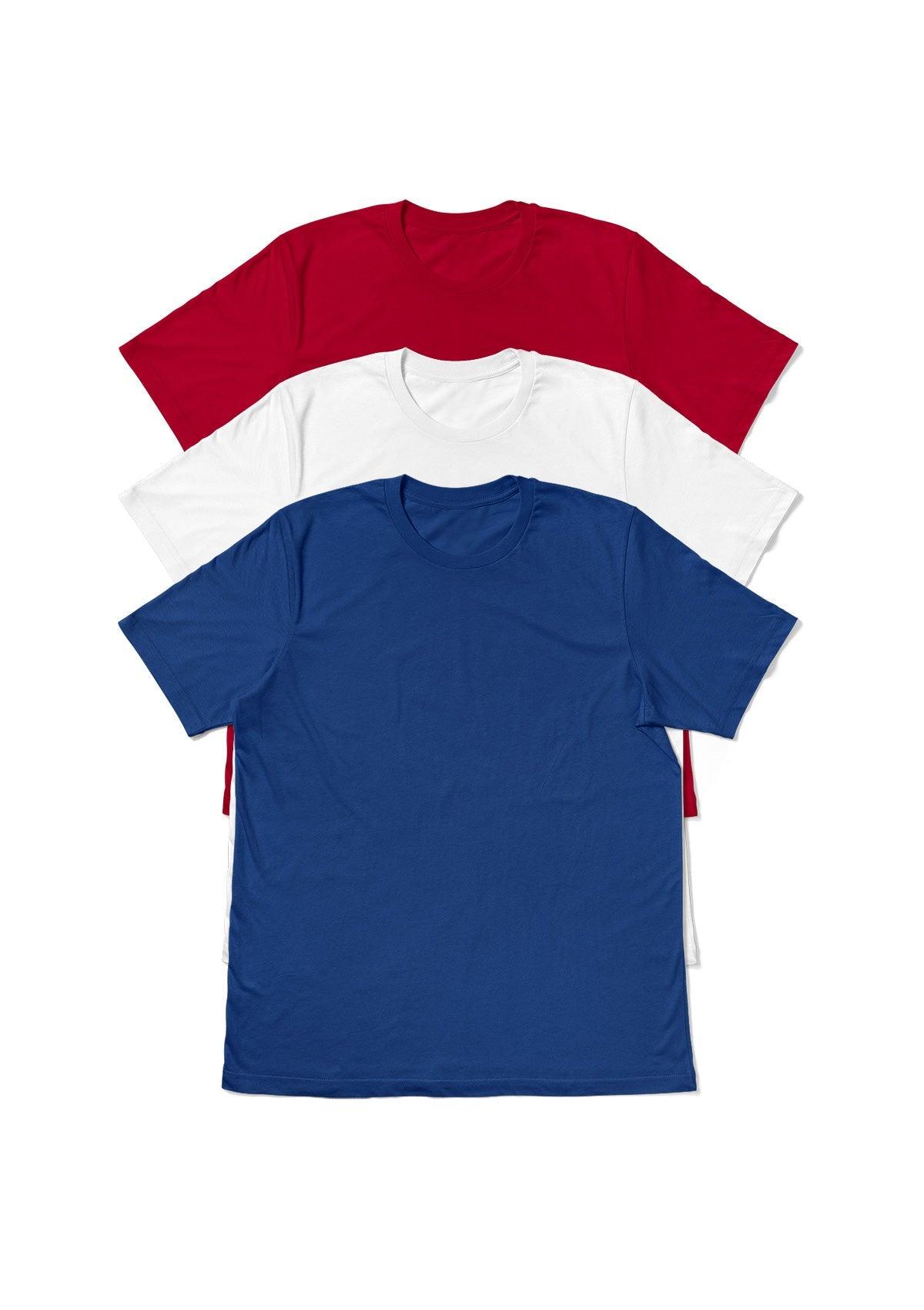 Oversize Men's Patriotic T-Shirt Bundle - Red, White, Blue (2XL-6XL) - Perfect TShirt Co