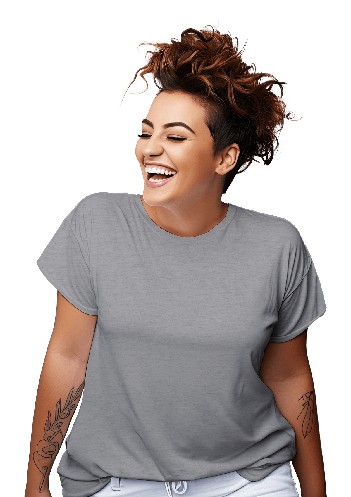 Perfect TShirt Co Women's Short Sleeve Crew Neck Heather Relax Fit in Athletic Gray - Perfect TShirt Co