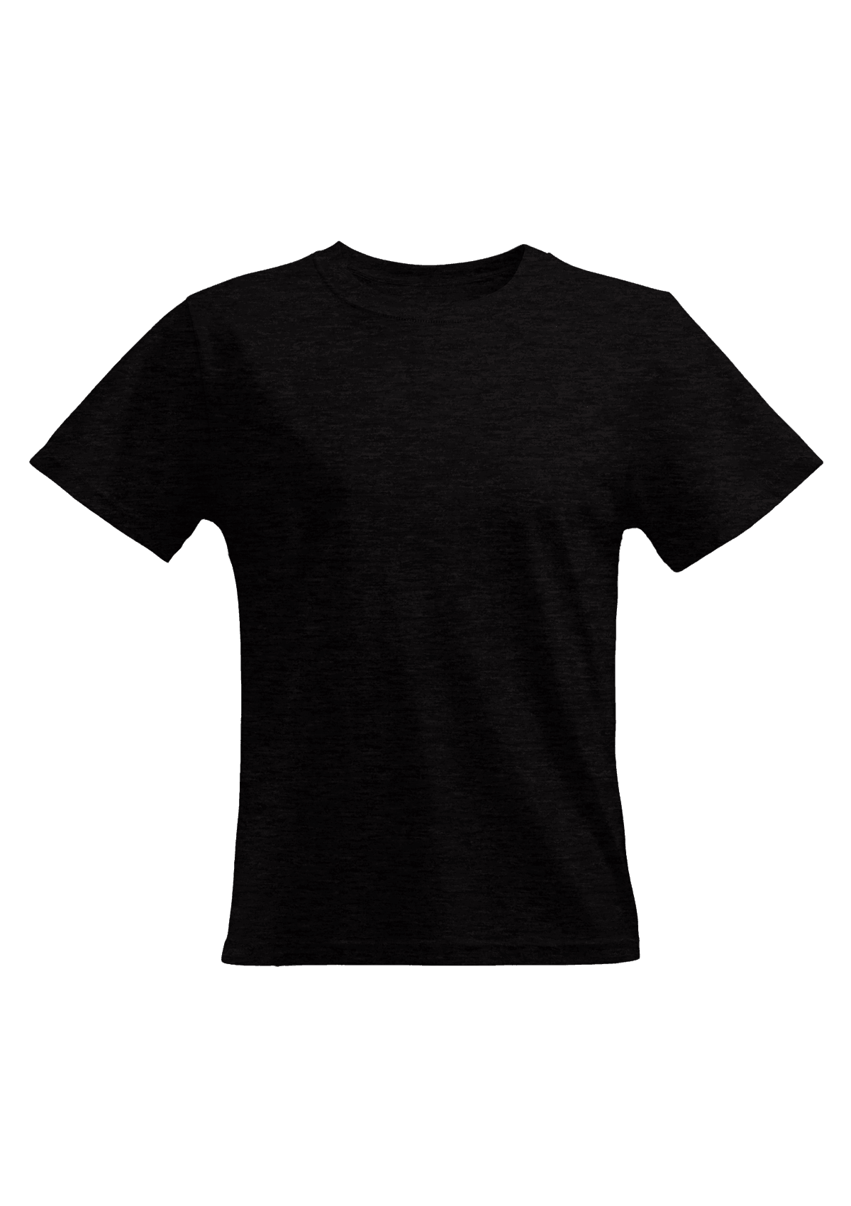 Perfect TShirt Co Women's Short Sleeve Crew Neck Heather Relax Fit T-Shirt - Black - Perfect TShirt Co