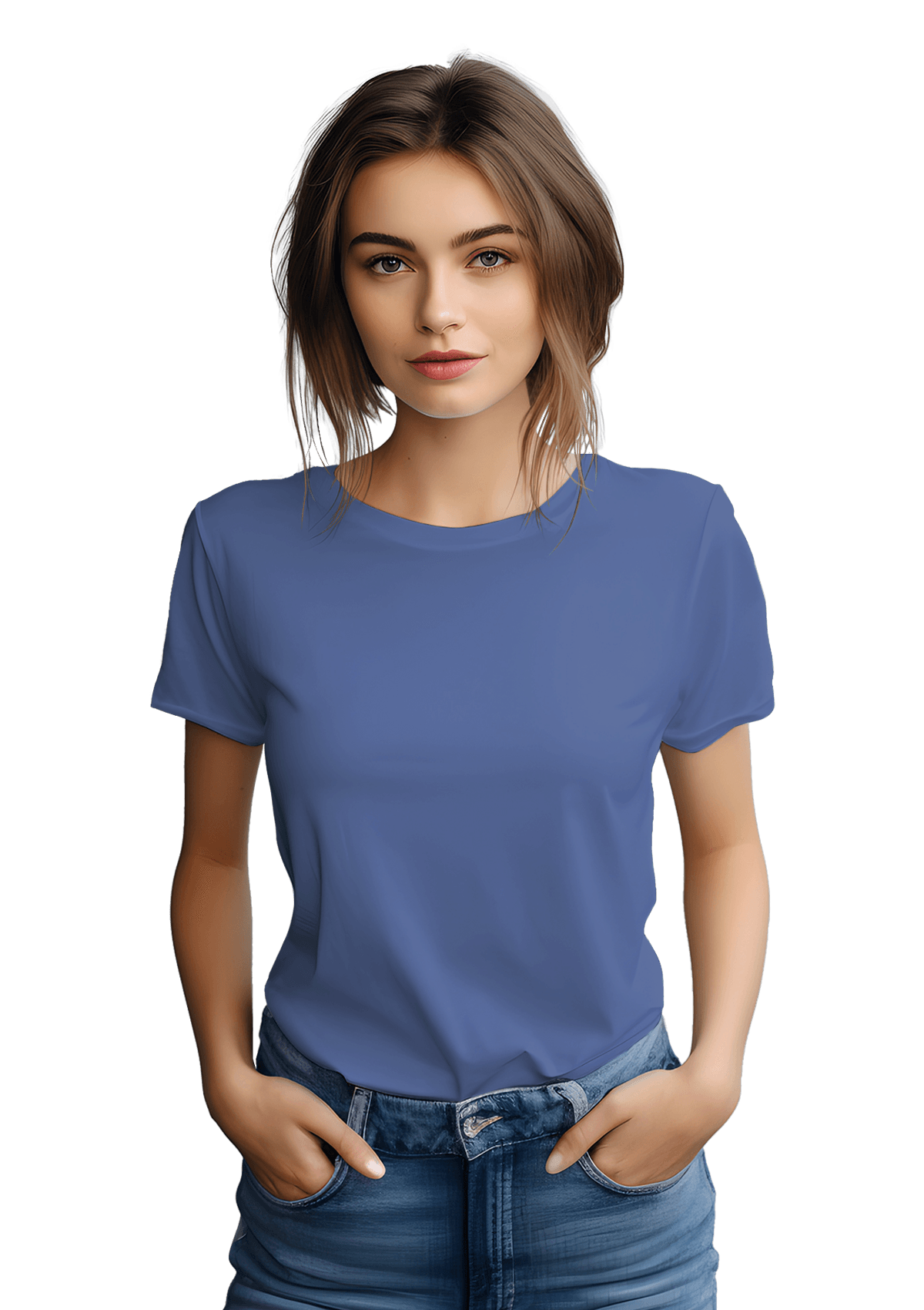 Perfect TShirt Co Womens Original Boyfriend T-Shirt - Columbia Blue - Perfect TShirt Co