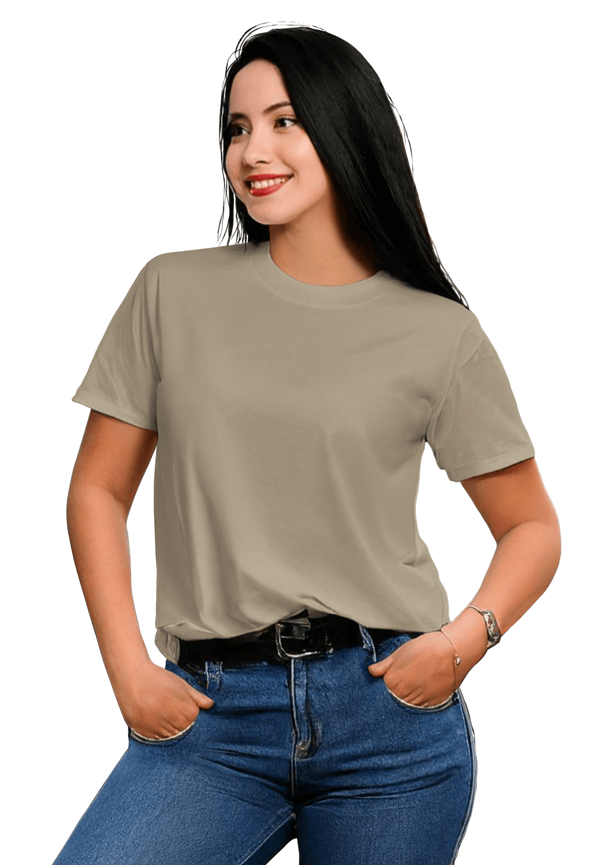 Perfect TShirt Co Womens Original Boyfriend T-Shirt - Natural Dust Tan - Perfect TShirt Co