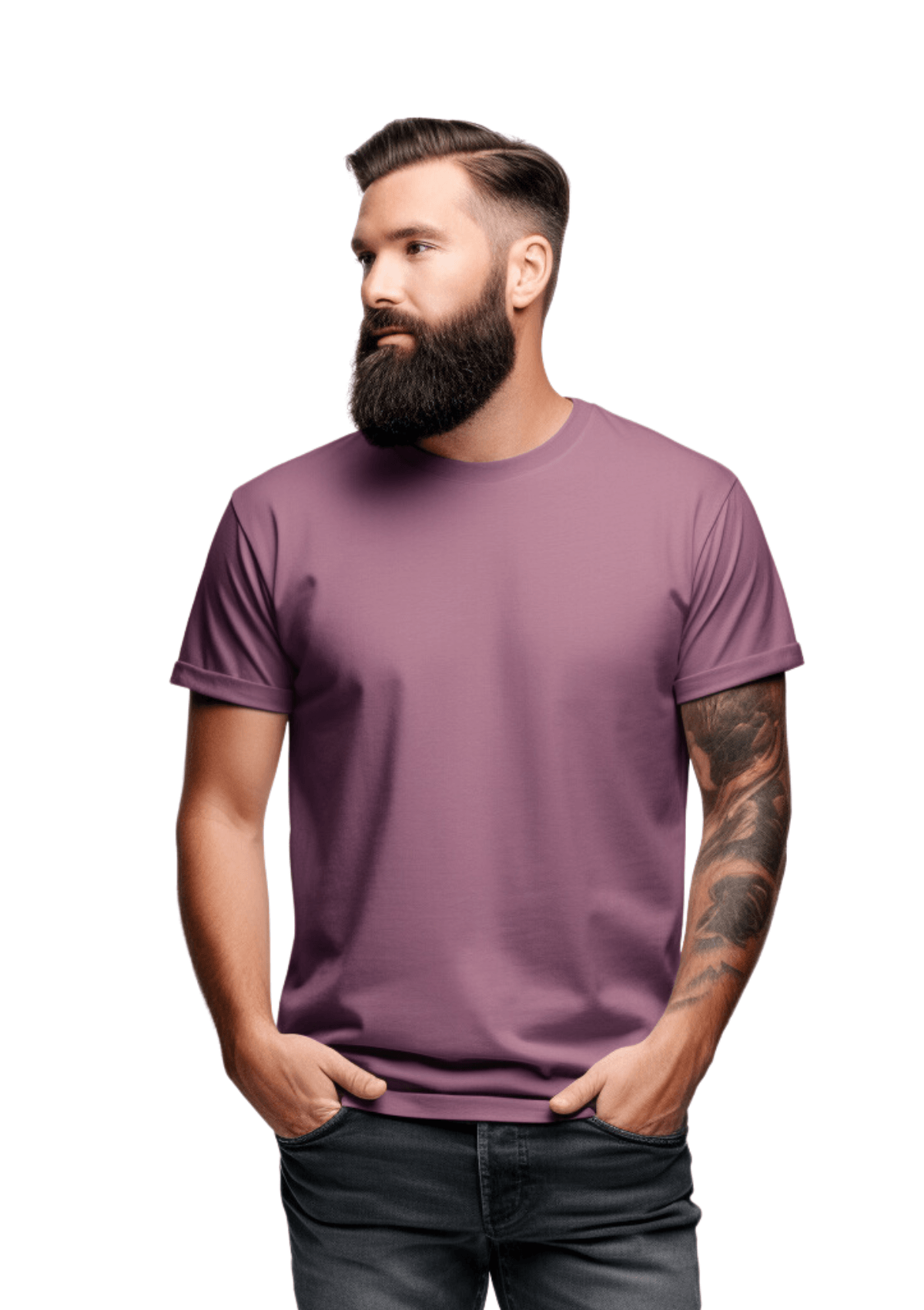 Recycled Organic Mauve Heather T-Shirt - Perfect TShirt Co