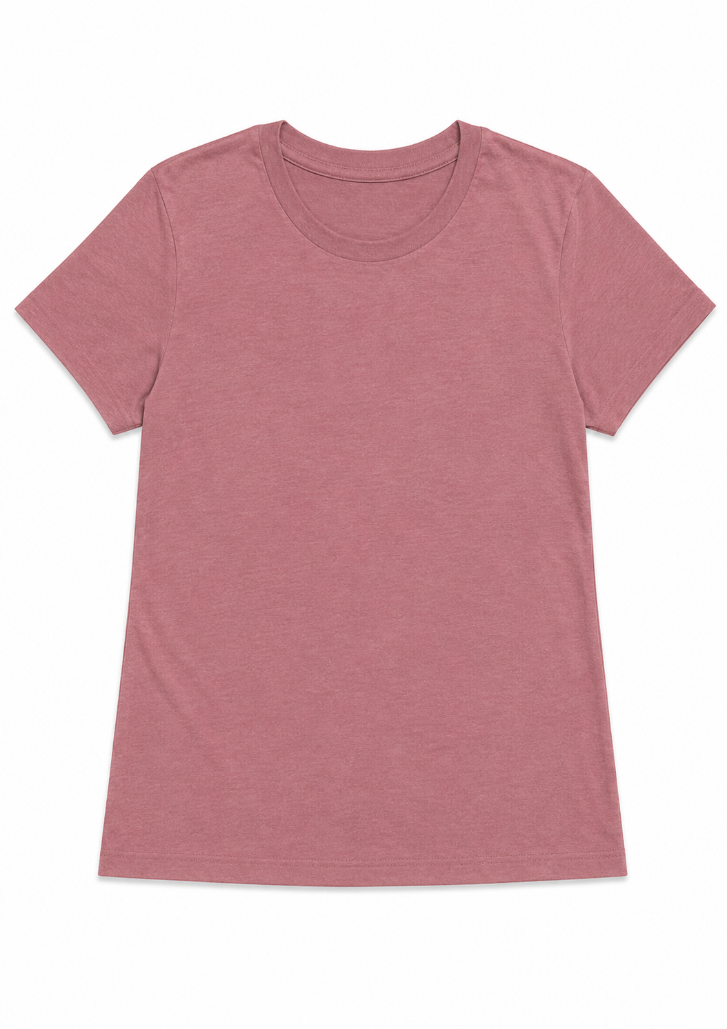 women's mauve relax fit t-shirt short sleeve crew neck flat front image
