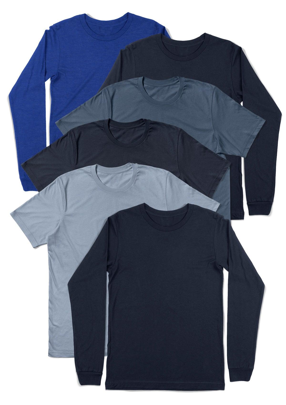 Essential Blue T-Shirt Bundle - Short Sleeve & Long Sleeve - Perfect TShirt Co