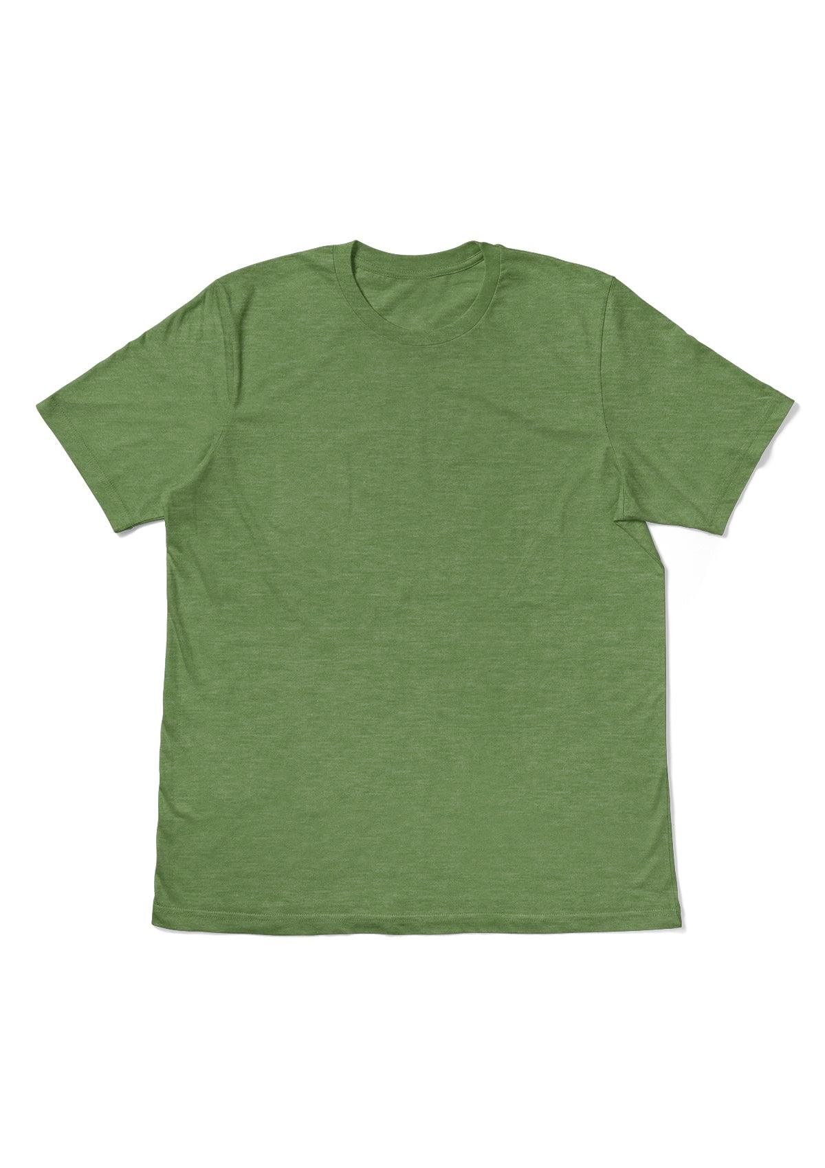 Men's Green Heather Short Sleeve Crew Neck T-Shirt - Perfect TShirt Co
