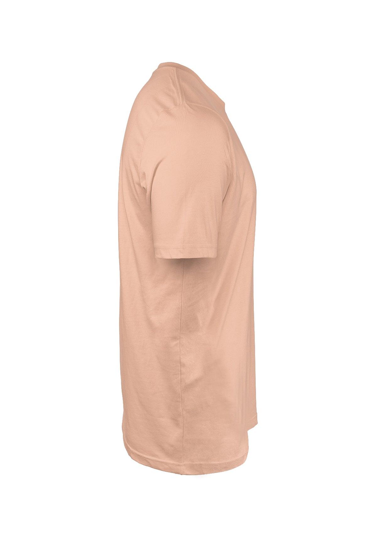 Men's Peach Fuzz Crew Neck T-Shirt - Soft Airlume Cotton - Perfect TShirt Co