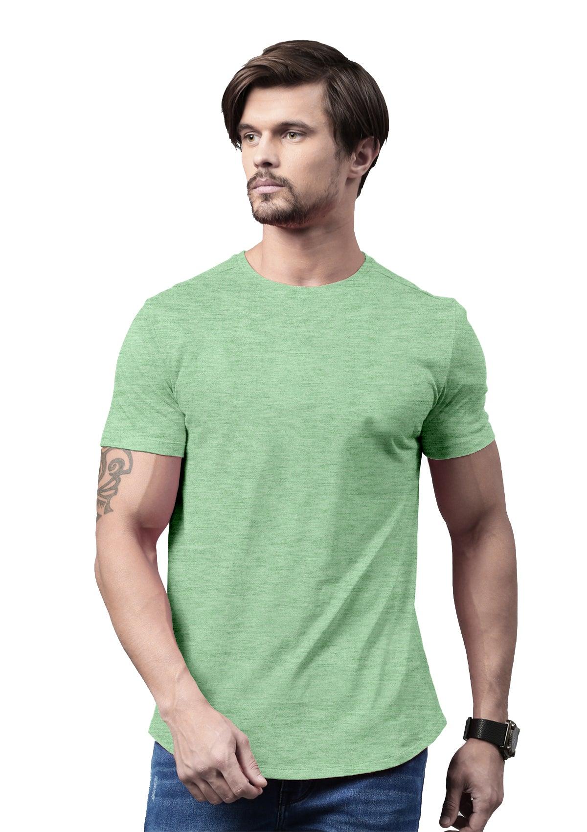 Men's Prism Mint Green Heather Short Sleeve Crew Neck T-Shirt - Perfect TShirt Co