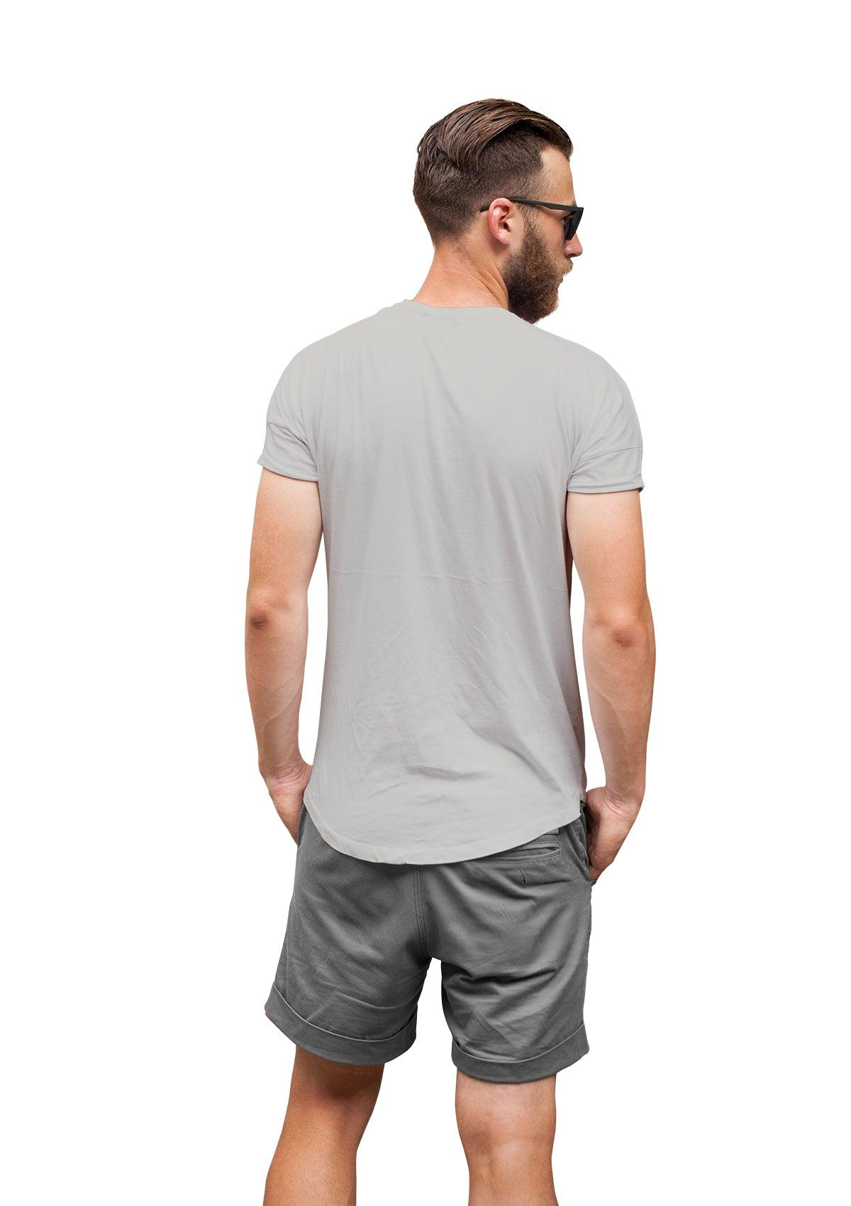 Mens T-Shirt Short Sleeve Crew Neck Aluminum Gray - Perfect TShirt Co