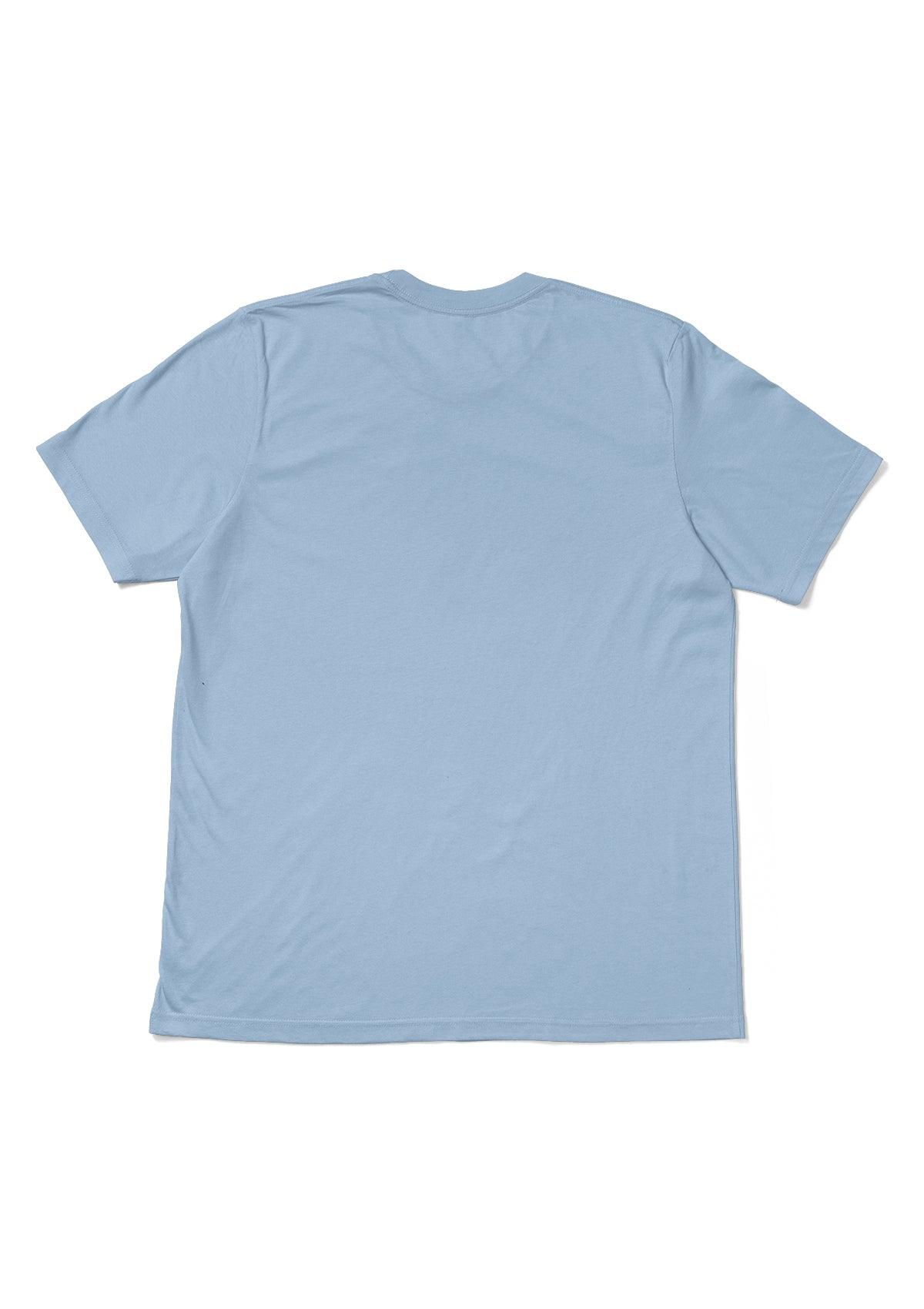 Mens T-Shirt Short Sleeve Crew Neck Baby Blue Cotton - Perfect TShirt Co