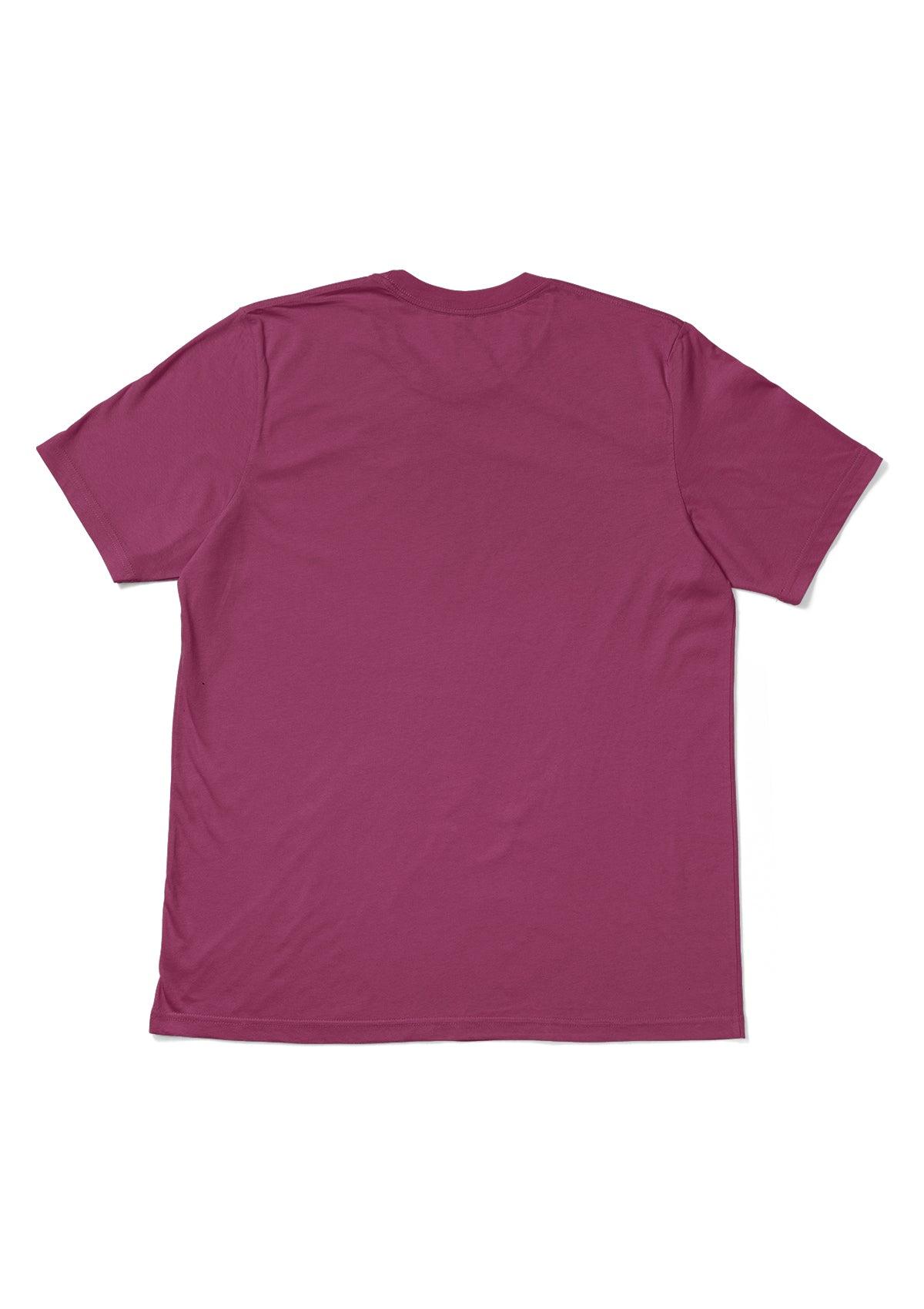 Mens T-Shirt Short Sleeve Crew Neck Berry Red Cotton - Perfect TShirt Co