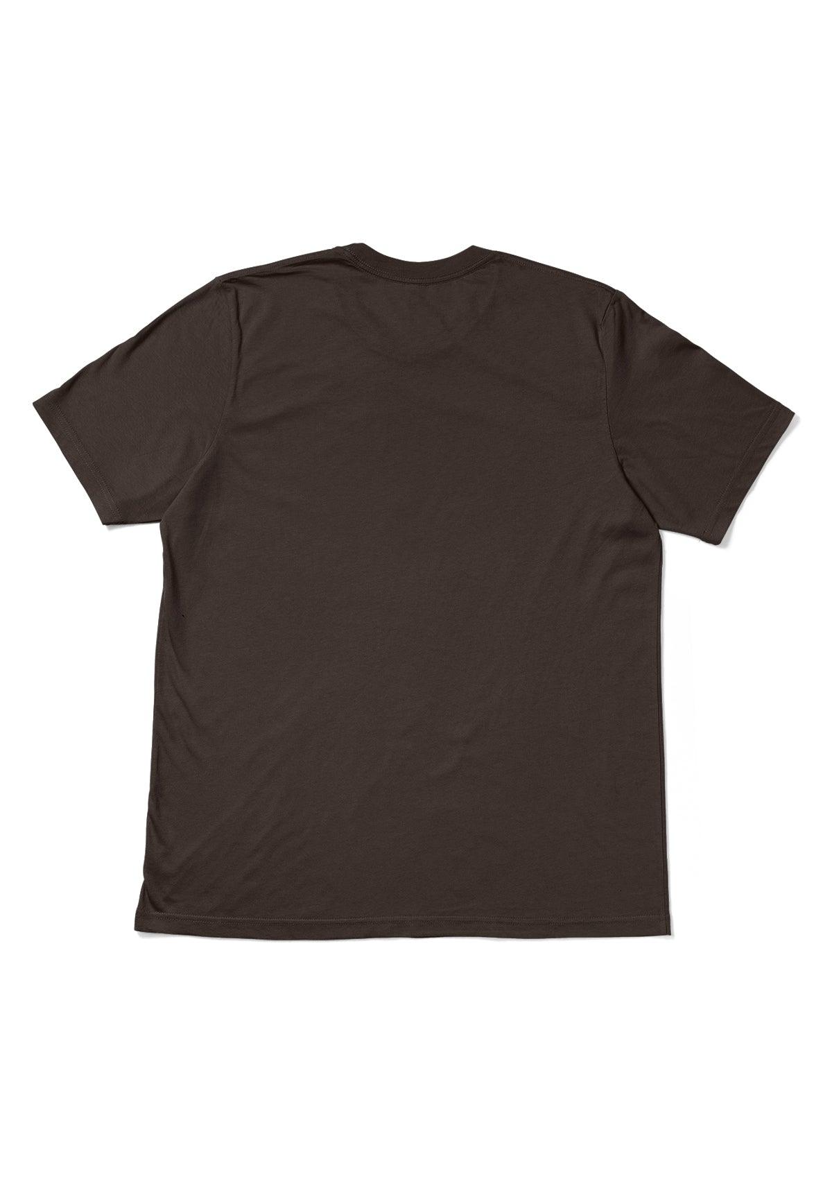 Mens T-Shirt Short Sleeve Crew Neck Brown Cotton - Perfect TShirt Co