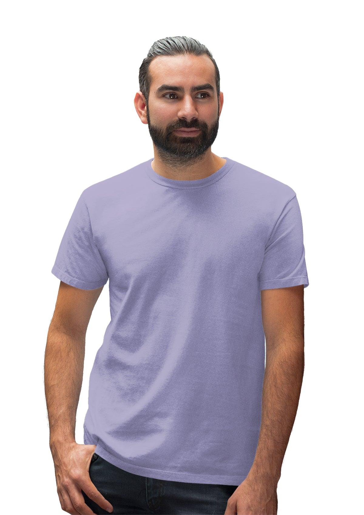 Mens T-Shirt Short Sleeve Crew Neck Dark Lavender Purple - Perfect TShirt Co