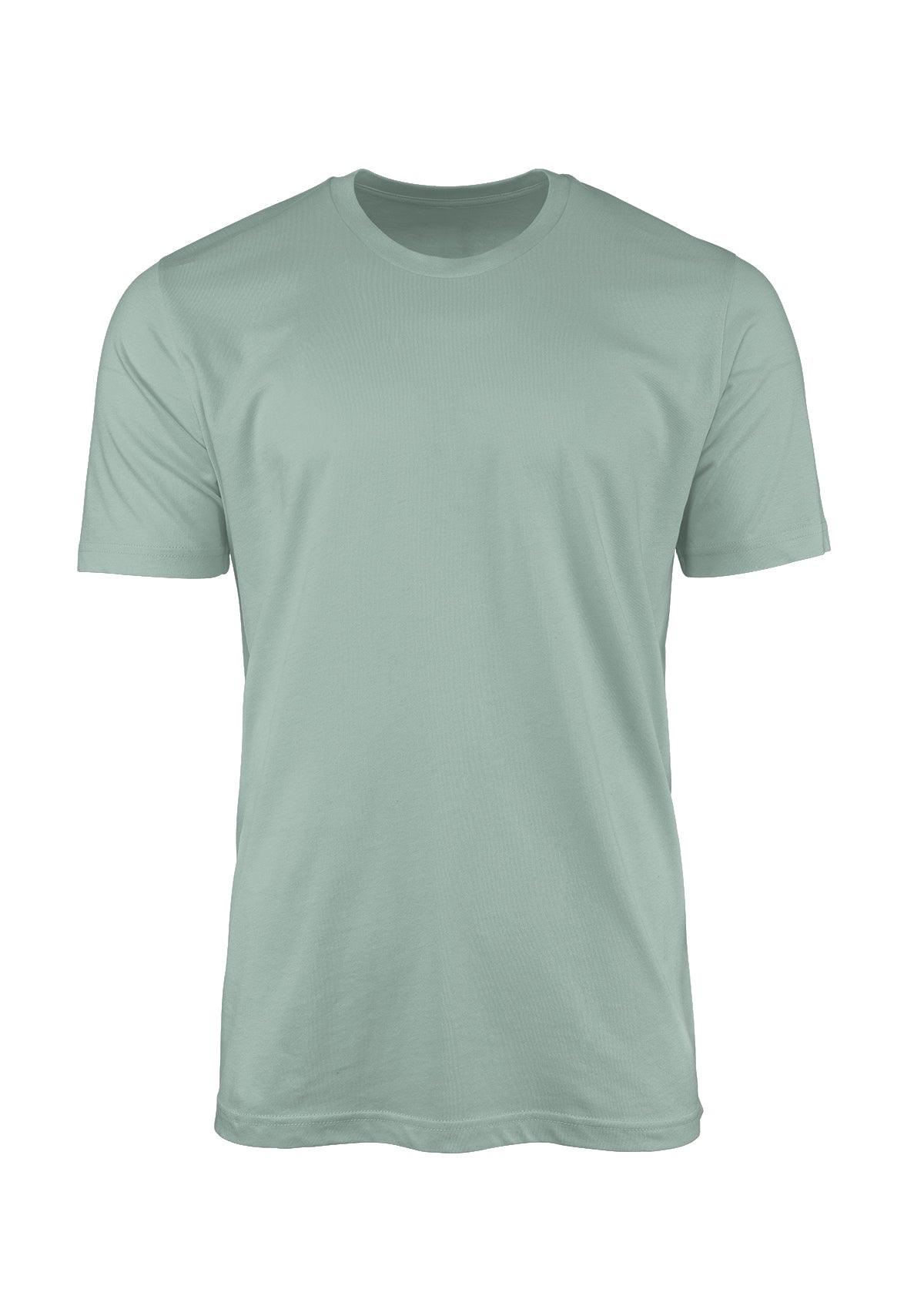 Mens T-Shirt Short Sleeve Crew Neck Dusty Blue Cotton - Perfect TShirt Co