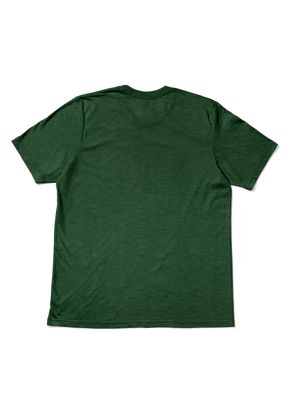 Mens T-Shirt Short Sleeve Crew Neck Grass Green Triblend - Perfect TShirt Co
