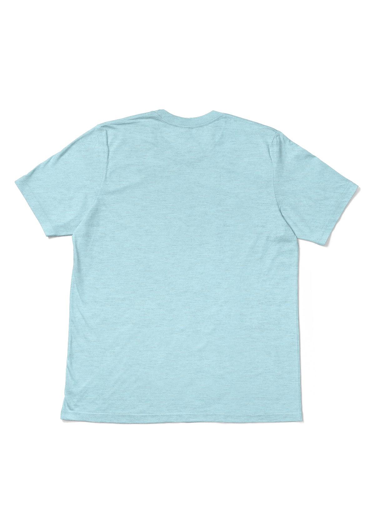 Mens T-Shirt Short Sleeve Crew Neck Ice Blue Triblend - Perfect TShirt Co