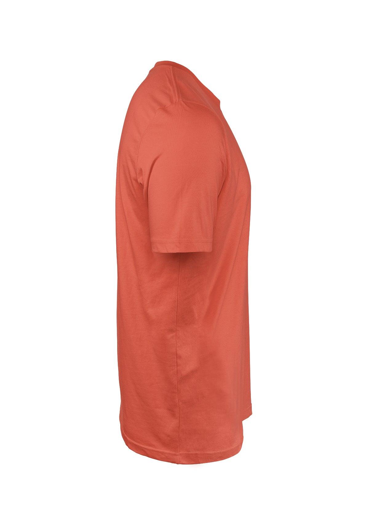 Mens T-Shirt Short Sleeve Crew Neck Mecca Orange Cotton - Perfect TShirt Co