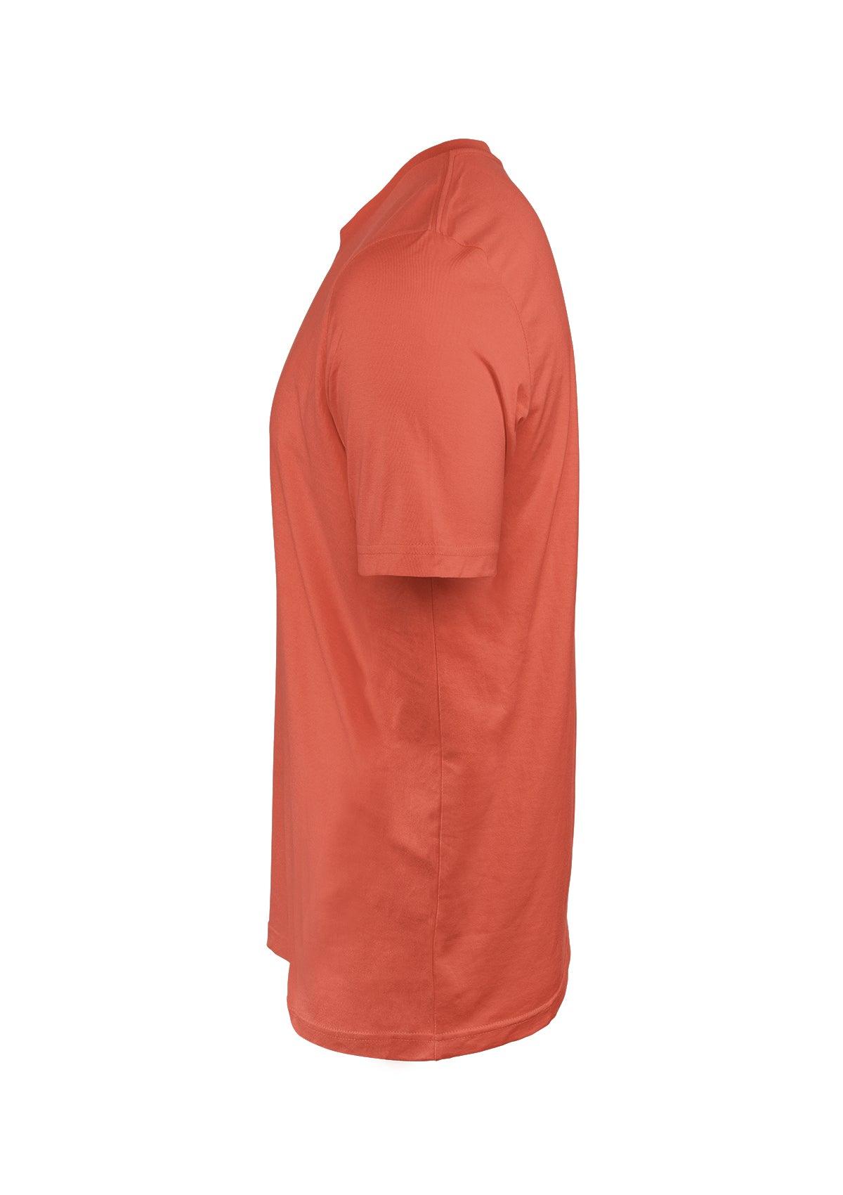 Mens T-Shirt Short Sleeve Crew Neck Mecca Orange Cotton - Perfect TShirt Co