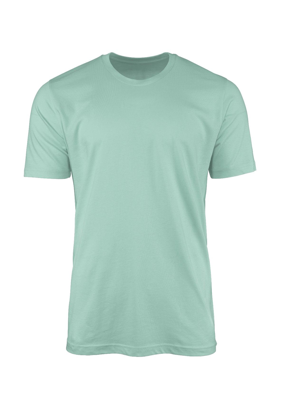 Mens T-Shirt Short Sleeve Crew Neck Mint Green Cotton - Perfect TShirt Co
