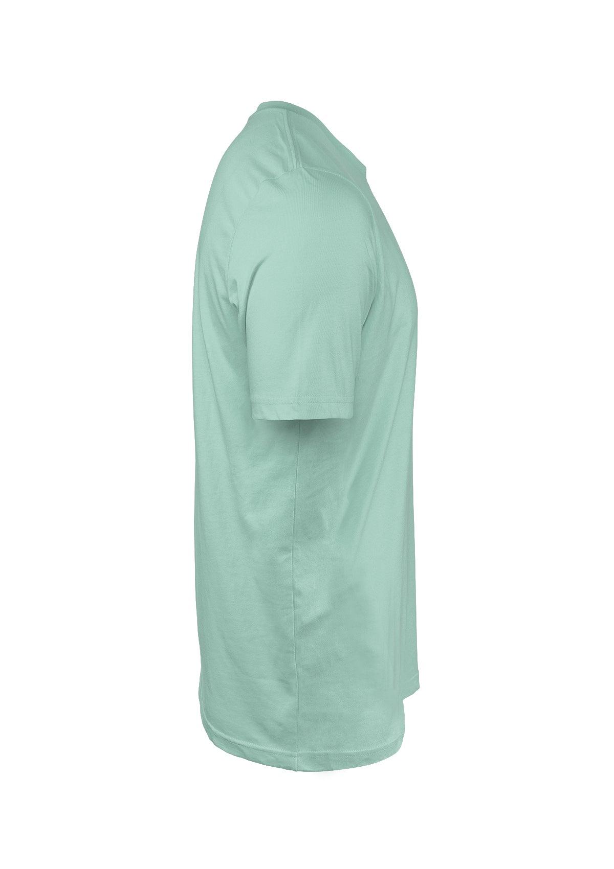 Mens T-Shirt Short Sleeve Crew Neck Mint Green Cotton - Perfect TShirt Co