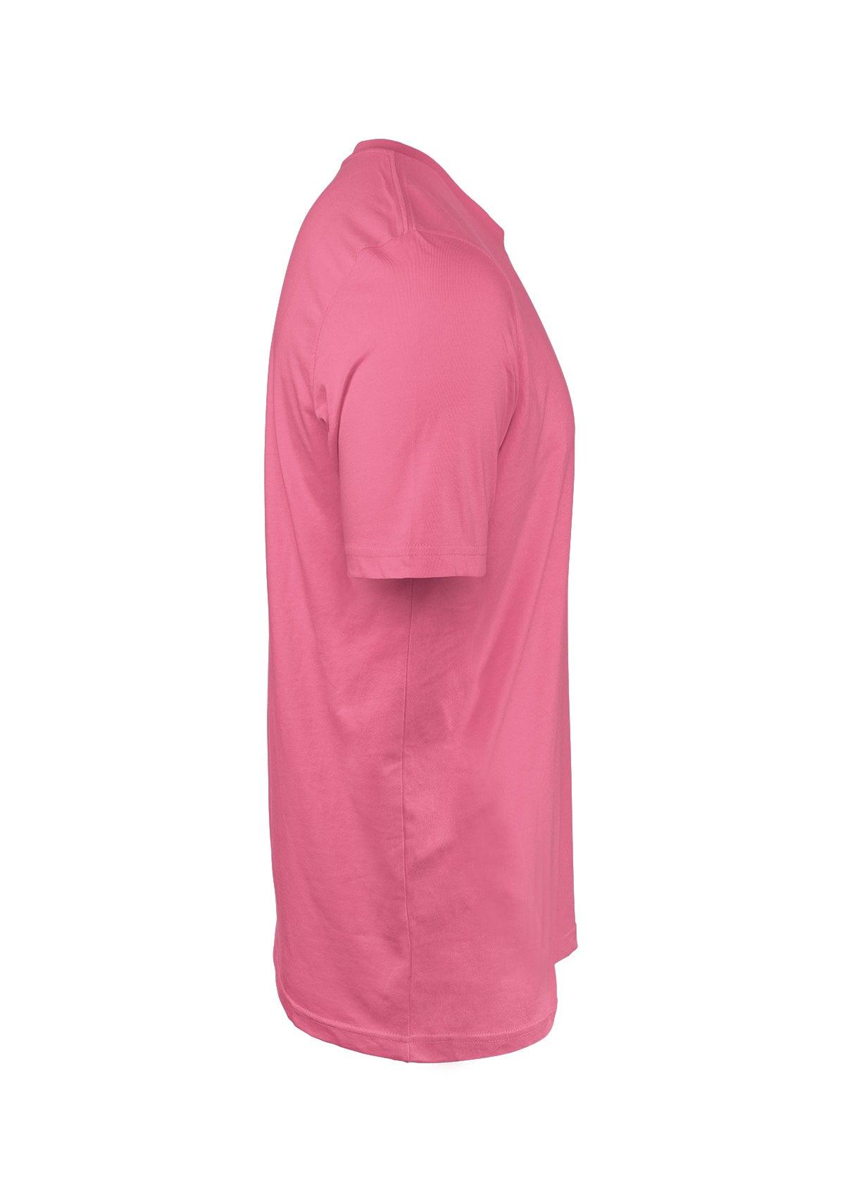 Mens T-Shirt Short Sleeve Crew Neck Prince Pink Cotton - Perfect TShirt Co