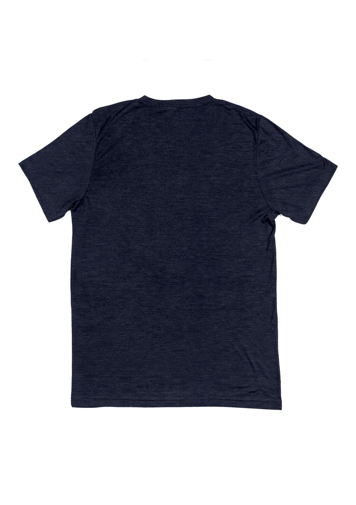 Mens T-Shirts Short Sleeve V-Neck Navy Blue Heather - Perfect TShirt Co