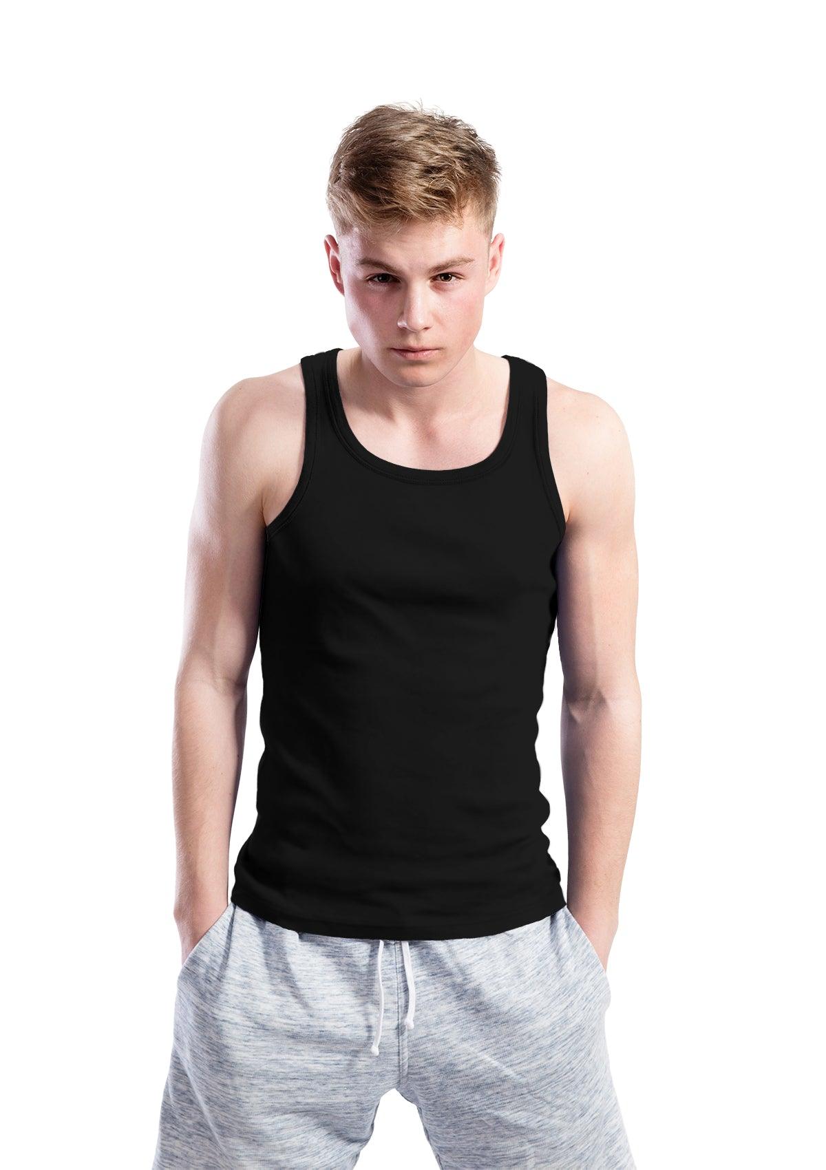 Mens Tank T-Shirt Black - Perfect TShirt Co