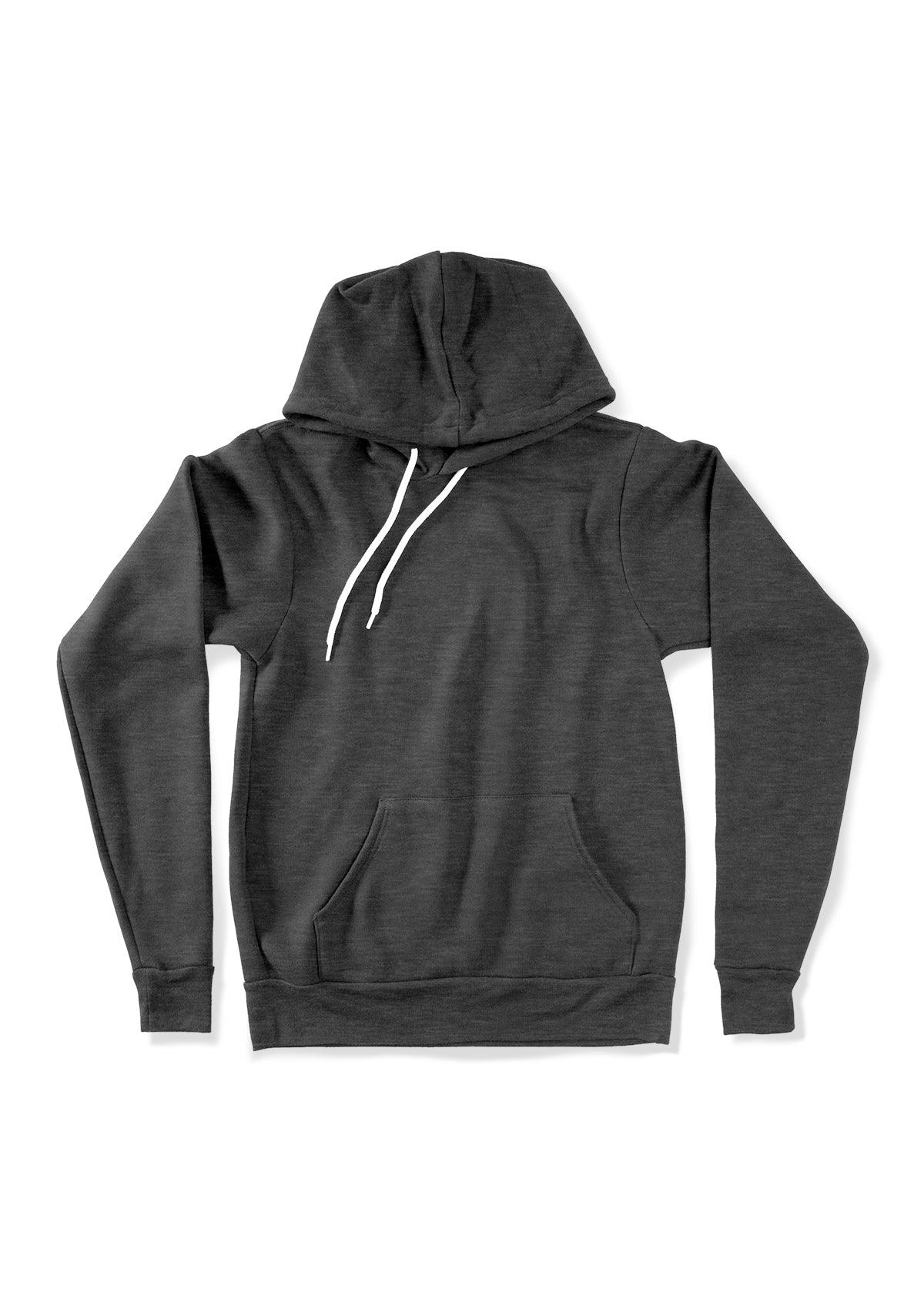 Pullover Kangaroo Fleece Hoodie Deep Grey Heather - Perfect TShirt Co