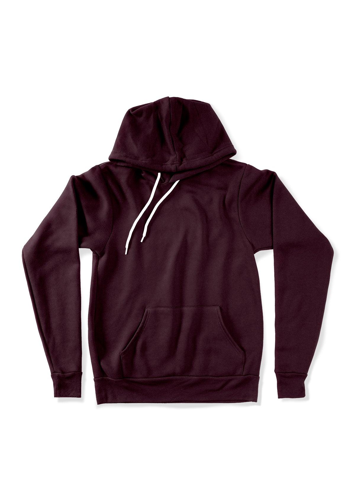 Pullover Kangaroo Fleece Hoodie Maroon Red - Perfect TShirt Co