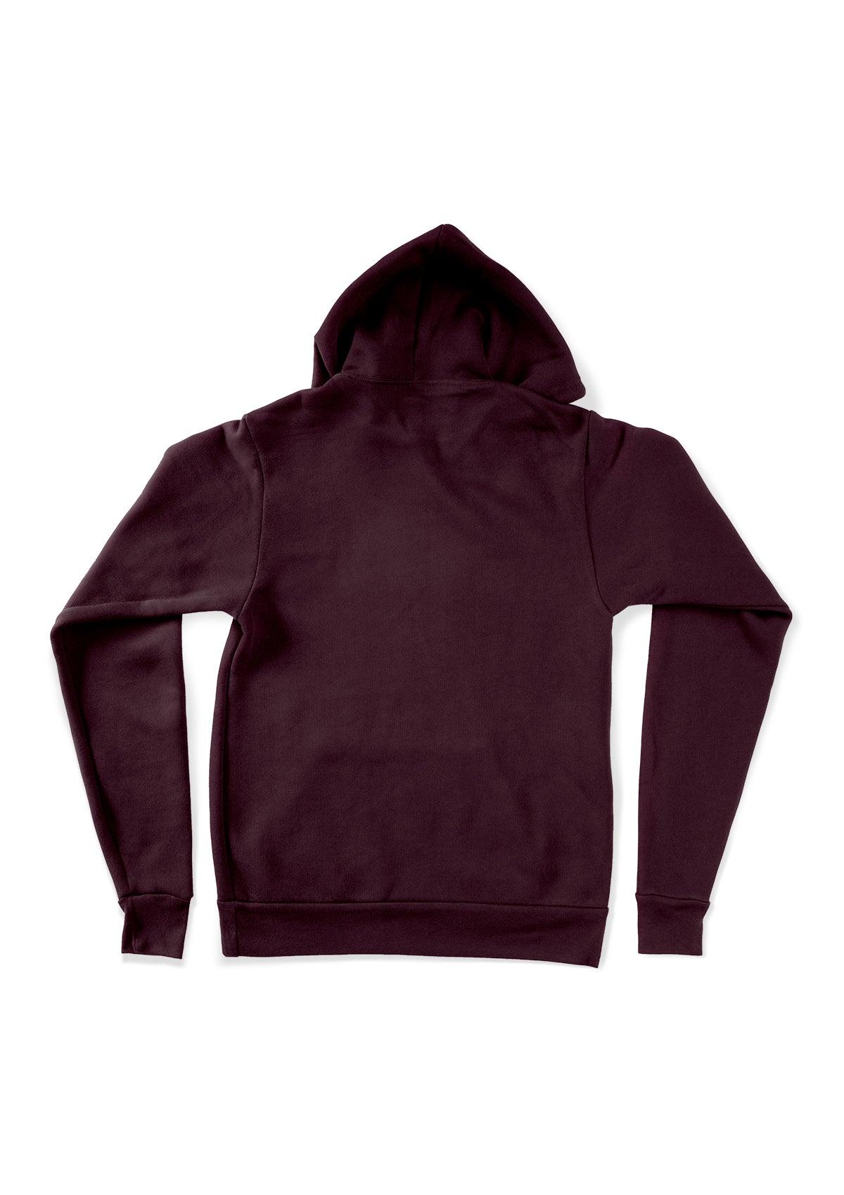Pullover Kangaroo Fleece Hoodie Maroon Red - Perfect TShirt Co