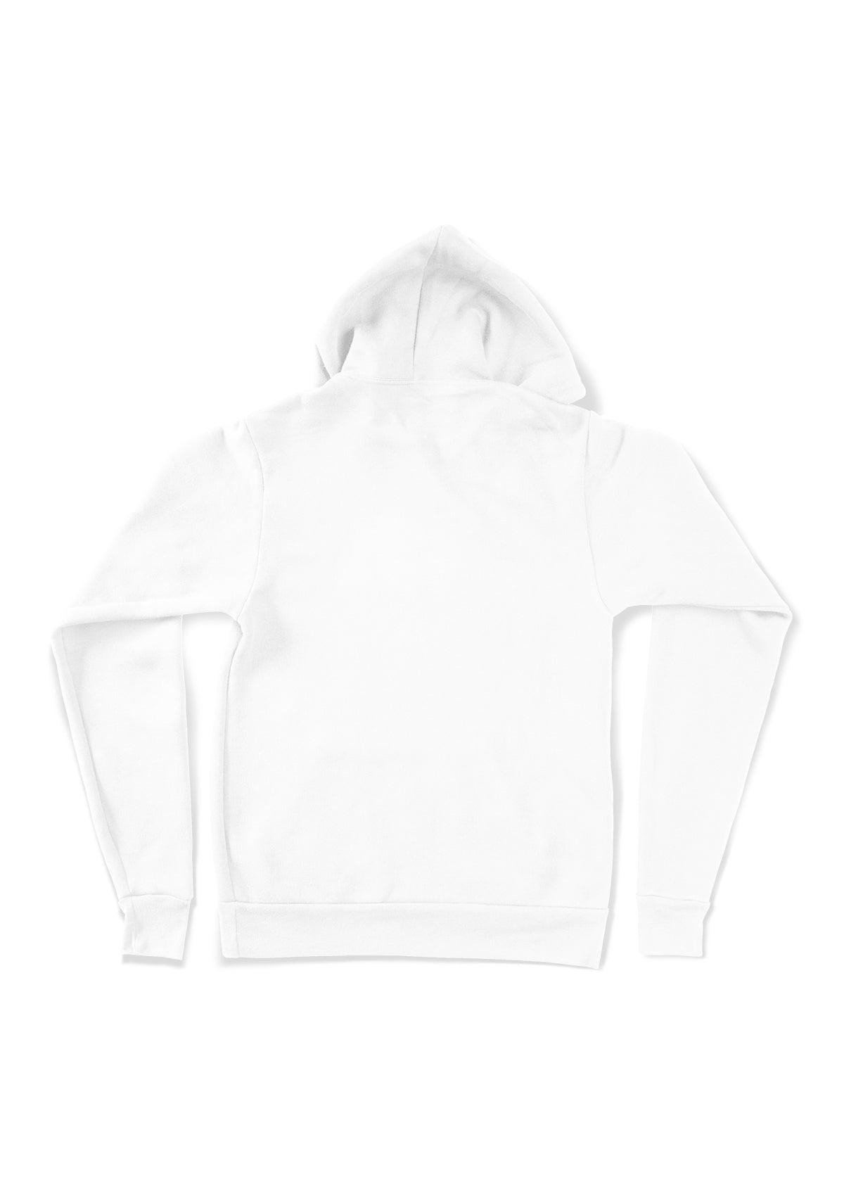 Pullover Kangaroo Fleece White Hoodie - Perfect TShirt Co