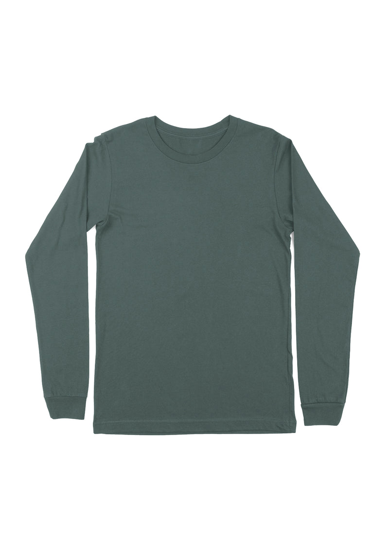 Blue Storm Long Sleeve Crew Neck T-Shirt | Bold & Breathable