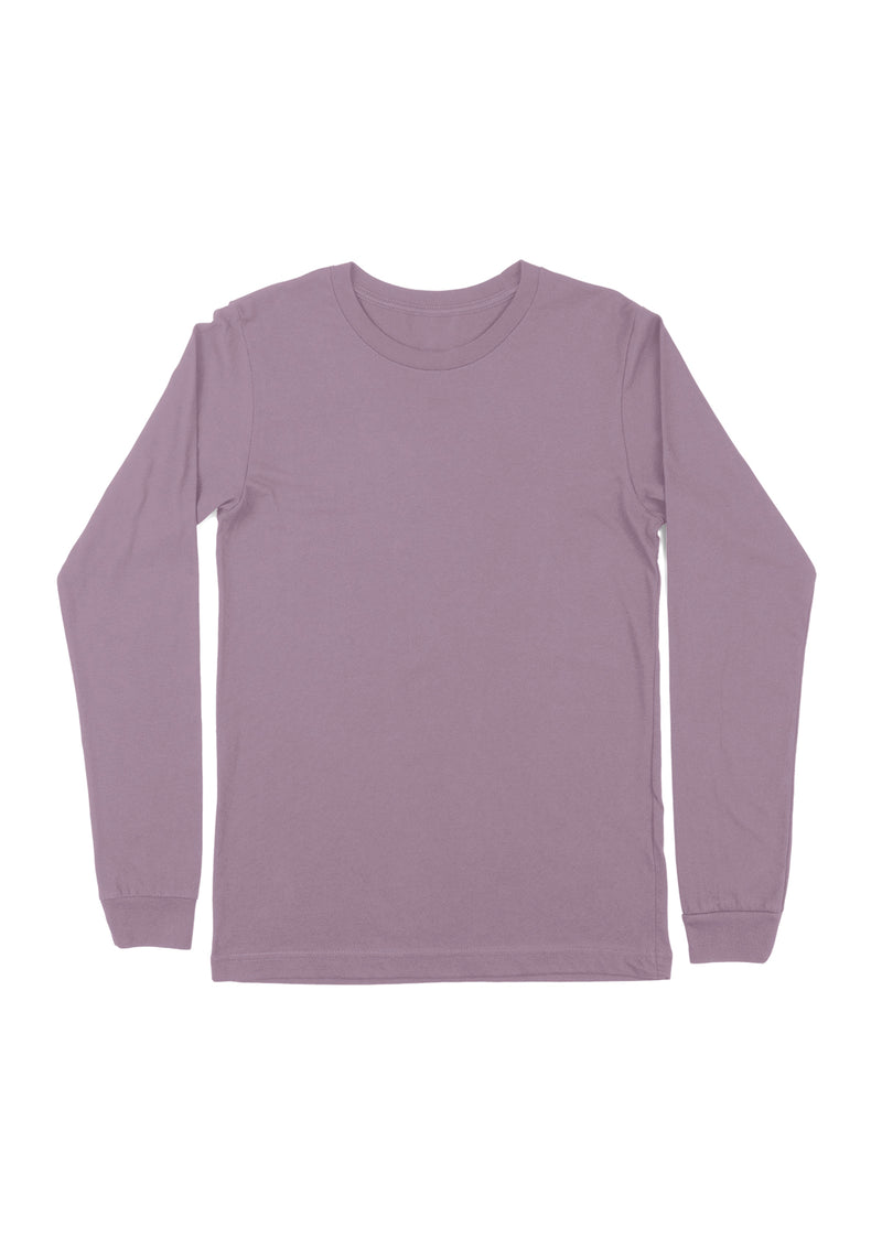 Violet Long Sleeve Crew Neck T-Shirt for Women | Soft & Sophisticated