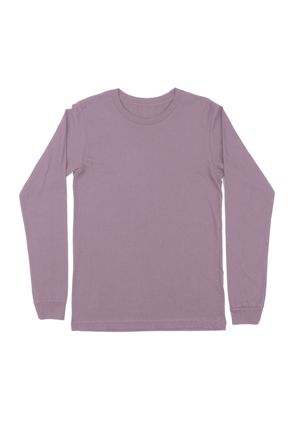 Light Violet Long Sleeve Crew Neck T-Shirt | Soft & Sophisticated