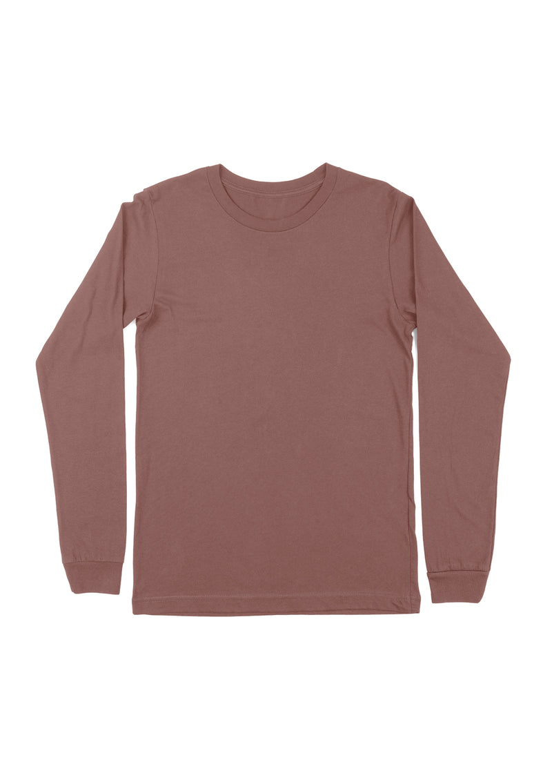 Mauve Long Sleeve Crew Neck T-Shirt | Soft & Sophisticated