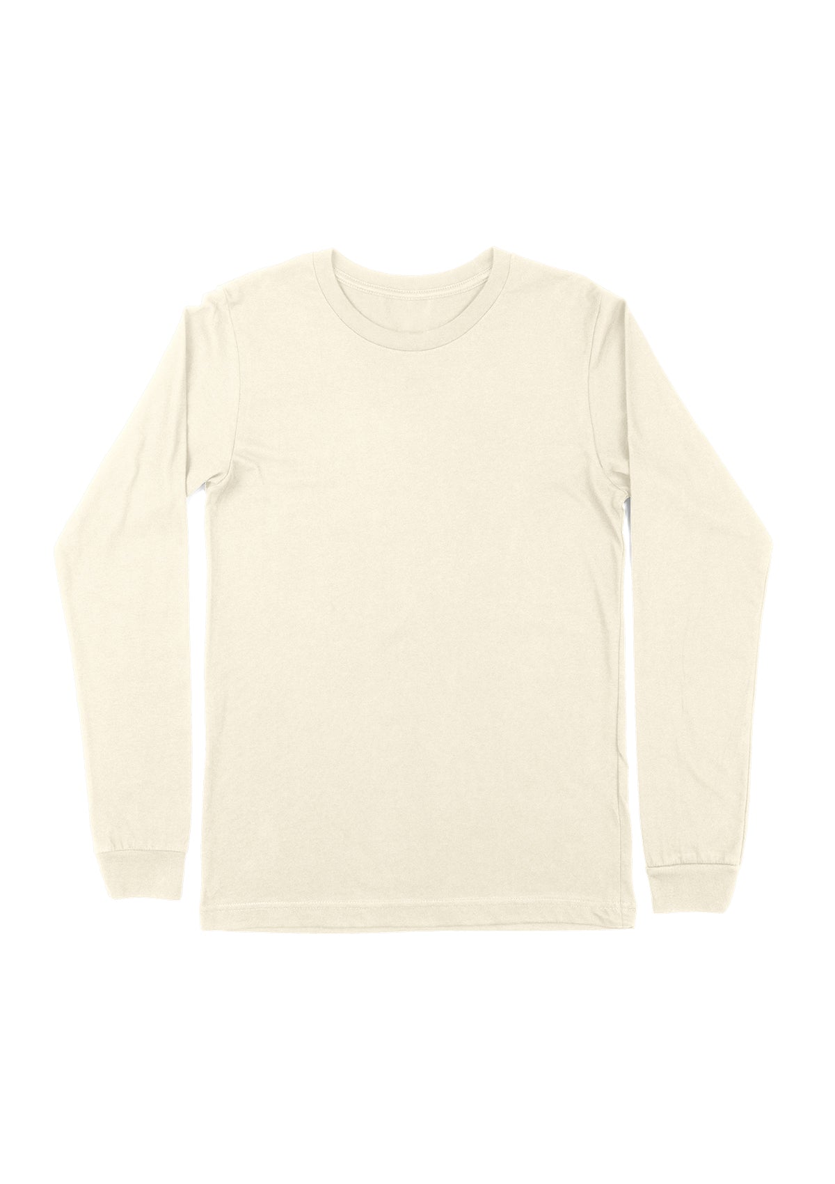 Natural Long Sleeve Crew Neck T-Shirt for Women | Effortless & Eco-Chic