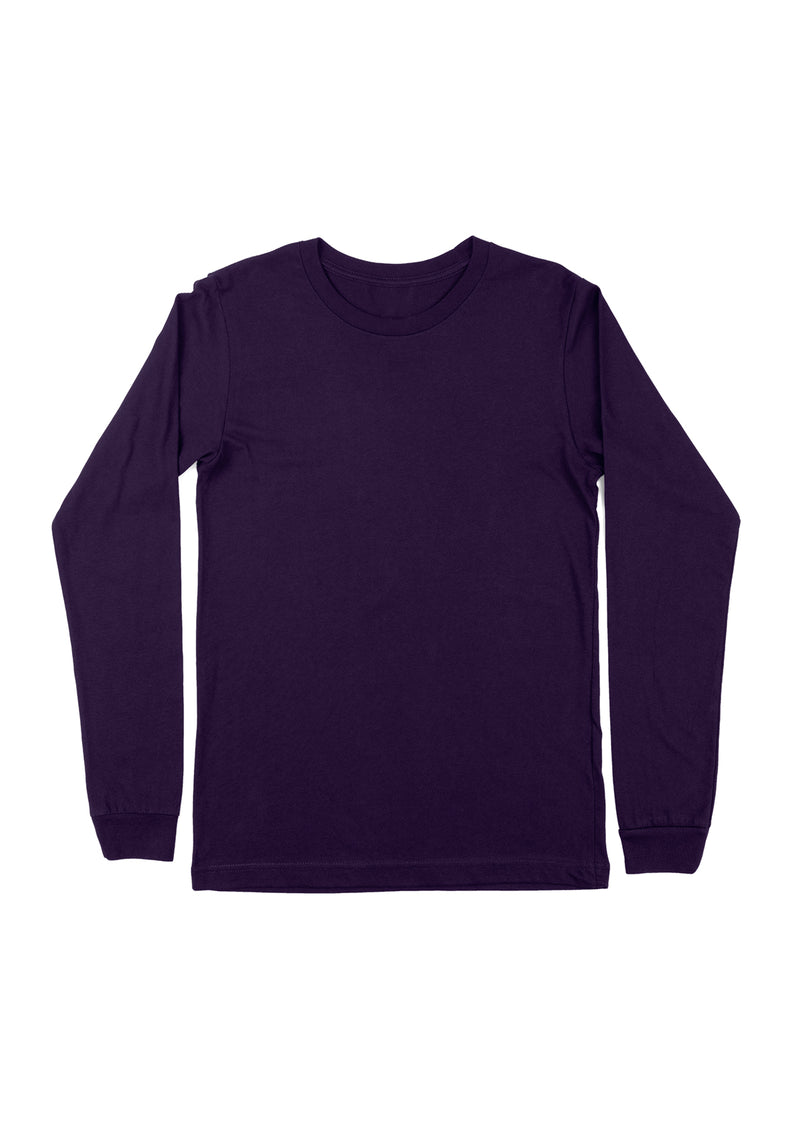 Purple Long Sleeve Crew Neck T-Shirt for Women | Bold & Beautiful